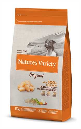 Natures Variety Original Mini Adult poulet croquettes pour chien 1,5 kg