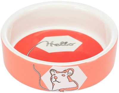 TRIXIE VOERBAK / WATERBAK KERAMIEK STRIP HAMSTER ASSORTI