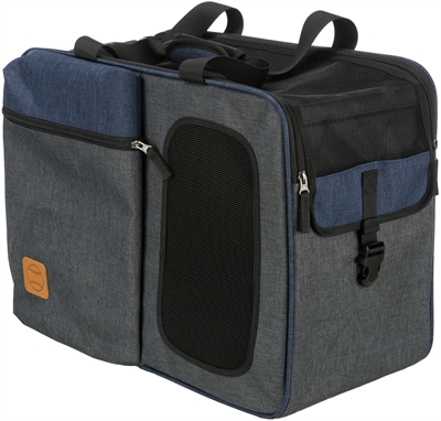 TRIXIE HONDENTAS RUGZAK TARA 2 IN 1 GRIJS / BLAUW