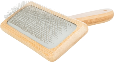 Trixie Brosse slicker Bambou brosse pour chien à picots métalliques souples 15 x 12 cm
