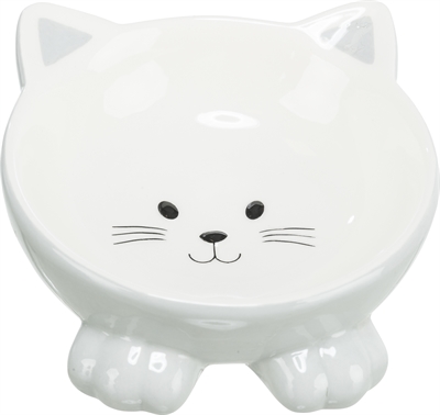 TRIXIE VOERBAK / DRINKBAK KATTENKOP VERHOOGD KERAMIEK ASSORTI