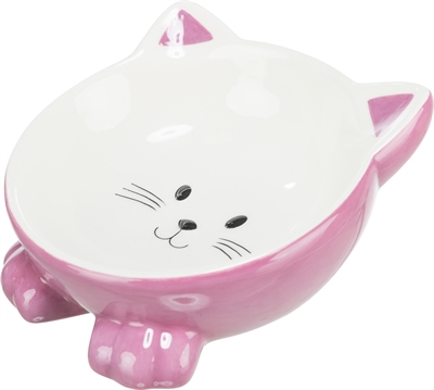 TRIXIE VOERBAK / DRINKBAK KATTENKOP VERHOOGD KERAMIEK ASSORTI