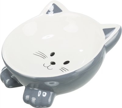 TRIXIE VOERBAK / DRINKBAK KATTENKOP VERHOOGD KERAMIEK ASSORTI
