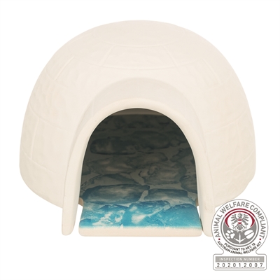 TRIXIE Hamsteriglo Keramiek Met Uitneembare Koelplaat (verkoelend) - Wit - 15x13x9 cm