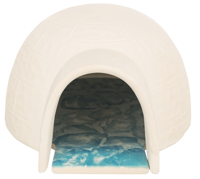 TRIXIE Hamsteriglo Keramiek Met Uitneembare Koelplaat (verkoelend) - Wit - 15x13x9 cm