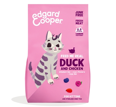 Edgard & Cooper Kitten eend kip kattenvoer droog 2 kg