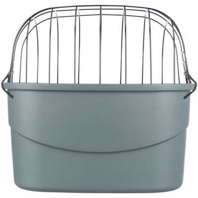 TRIXIE Stuur-fietsmand Click-snelsluiting Universele houder, slipvaste ligmat, klapperbescherming - Grijs - 42x30x39 cm / tot 5 kg