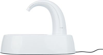 TRIXIE Drinkfontein Curved Stream Stromend zuurstofrijk water, intern filter, USB/adapter - Wit - 25x35x24,5 cm 2,6 L