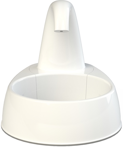 TRIXIE Drinkfontein Curved Stream Stromend zuurstofrijk water, intern filter, USB/adapter - Wit - 25x35x24,5 cm 2,6 L