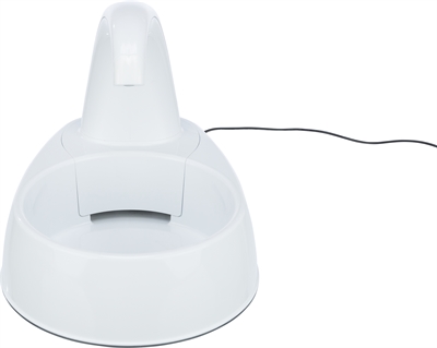 TRIXIE Drinkfontein Curved Stream Stromend zuurstofrijk water, intern filter, USB/adapter - Wit - 25x35x24,5 cm 2,6 L