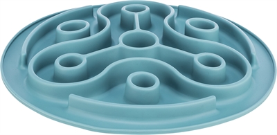 TRIXIE Voermat Slowfeeding TPE Voorkomt schrokken - Zacht voor bek en tandvlees - Blauw - 28x28 cm