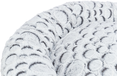TRIXIE KATTENMAND MILA ROND PLUCHE WIT / GRIJS