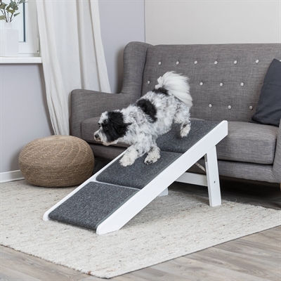 TRIXIE LOOPPLANK MET UITKLAPBARE TREDEN MDF WIT