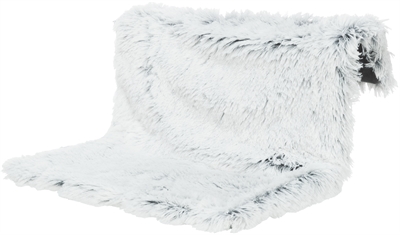 TRIXIE RADIATOR HANGMAT HARVEY LANGHAAR PLUCHE / VELOURS WIT ZWART