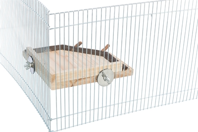 TRIXIE LANDINGSPLAATS MET ZITSTOKKEN HOUT NATUREL