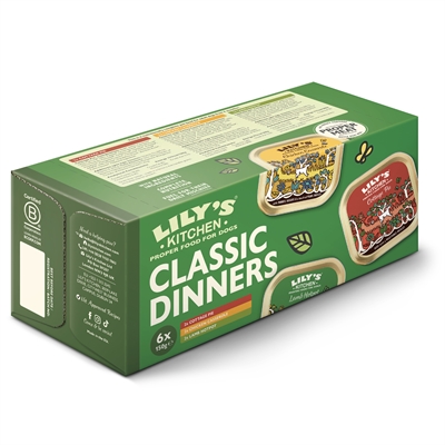 LILY'S KITCHEN DOG ADULT CLASSIC DINNERS TRAY MULTIPACK