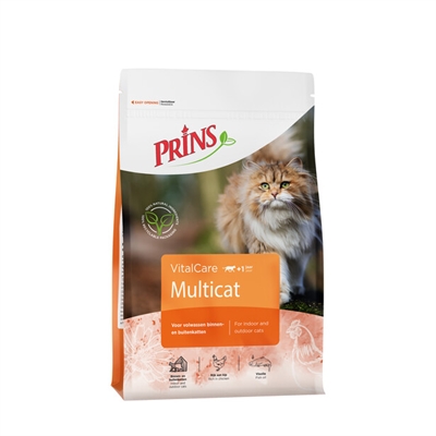 Prins Cat Vital Care Multicat Adult kip rund zalm kattenvoer droog 10 kg