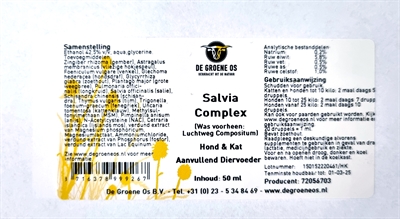 DE GROENE OS SALVIA COMPLEX HOND / KAT
