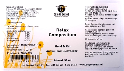 DE GROENE OS RELAX COMPOSITUM HOND / KAT