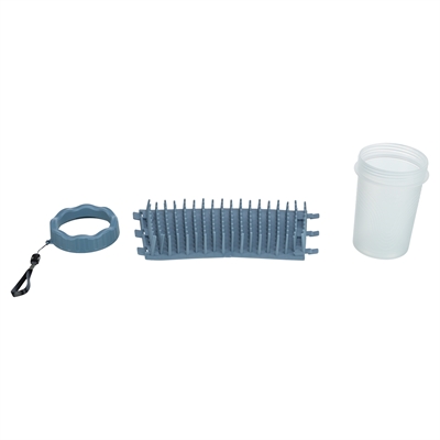 Trixie Pootreiniger hond verzorging silicone/PP blauw 11 cm