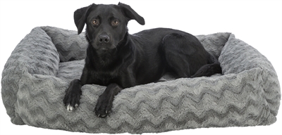 TRIXIE Hondenmand Loki Soft Edition Orthopedisch, visco-elastische vulling, 88% gerecycled - Grijs - 50x35x19 cm