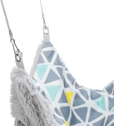TRIXIE Hangmat SUNNY 2 verdiepingen zacht pluche voor grote hamsters en degoes - multicolor - 30x30 cm