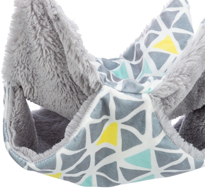 TRIXIE Hangmat SUNNY 2 verdiepingen zacht pluche voor grote hamsters en degoes - multicolor - 30x30 cm