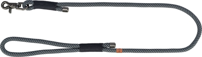 TRIXIE SOFT ROPE HONDENRIEM ZWART / GRIJS