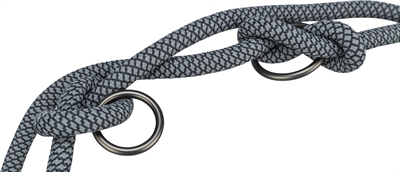 TRIXIE SOFT ROPE HONDENRIEM VERSTELBAAR ZWART / GRIJS