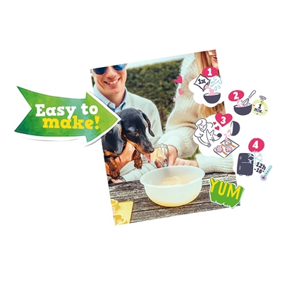 SMOOFL Eissmix für Hunde Apfel laktose-, fett- & getreidefrei | Inklusive 10 Eisstiele - 160 g