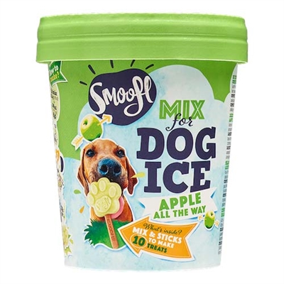 SMOOFL Eissmix für Hunde Apfel laktose-, fett- & getreidefrei | Inklusive 10 Eisstiele - 160 g