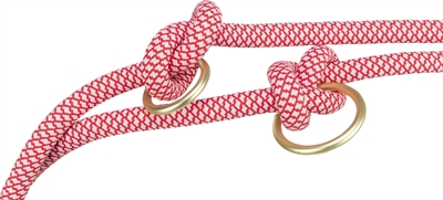 TRIXIE SOFT ROPE HONDENRIEM VERSTELBAAR ROOD / CREME