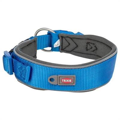 TRIXIE PREMIUM HALSBAND HOND EXTRA BREED ROYAL BLAUW / GRAFIET GRIJS