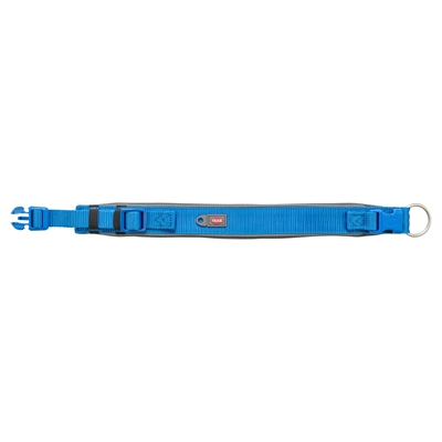 TRIXIE PREMIUM HALSBAND HOND EXTRA BREED ROYAL BLAUW / GRAFIET GRIJS
