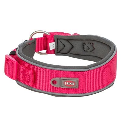 TRIXIE PREMIUM HALSBAND HOND EXTRA BREED FUCHSIA / GRAFIET GRIJS