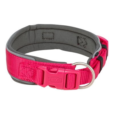 TRIXIE PREMIUM HALSBAND HOND EXTRA BREED FUCHSIA / GRAFIET GRIJS