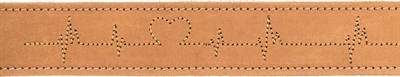 TRIXIE RUSTIC VETLEER HALSBAND HOND HEARTBEAT BRUIN
