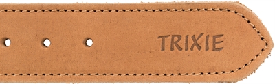 TRIXIE RUSTIC VETLEER HALSBAND HOND HEARTBEAT BRUIN