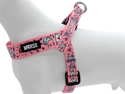 MORSO MINI HONDENTUIG VERSTELBAAR GERECYCLED SWEET TWEET ROZE