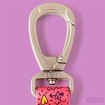 MORSO HONDENRIEM VERSTELBAAR GERECYCLED PINK THINK ROZE