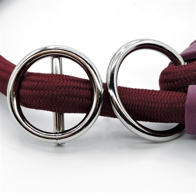 MORSO HALF SLIP HALSBAND HOND SOFT ROPE GERECYCLED PLUM PAARS
