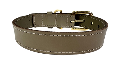 SAZZZ HALSBAND HOND BRAVEHEART CLASSIC LEER TAUPE