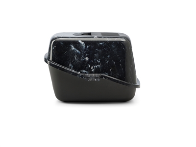 SAVIC KATTENBAK NESTOR MARBLE ZWART / WIT