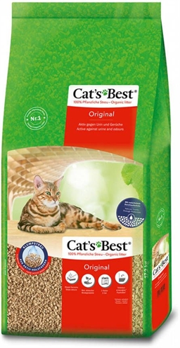 CAT'S BEST Kattenbakvulling OKO PLUS Korrels Klontvormend - 100% natuurlijke plantaardige vezels, hoge geurbinding - 40 L