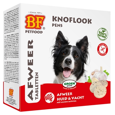 BF PETFOOD Hondensnoepjes KNOFLOOK PENS koud geperst, ondersteunt huid & vacht, glutenvrij - Naturel - 55 stuks (90 g)