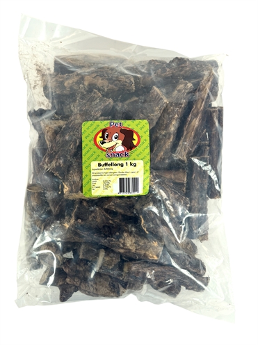 PETSNACK Hondenkauwsnack Buffellong Ondersteunt tandverzorging - Natuurlijk - Laag in vet - 12-15 cm | 1000 g