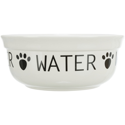 TRIXIE DRINKBAK HOND WATER KERAMIEK WIT / ZWART