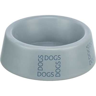 TRIXIE VOERBAK / DRINKBAK HOND DOGS KERAMIEK GRIJSBLAUW