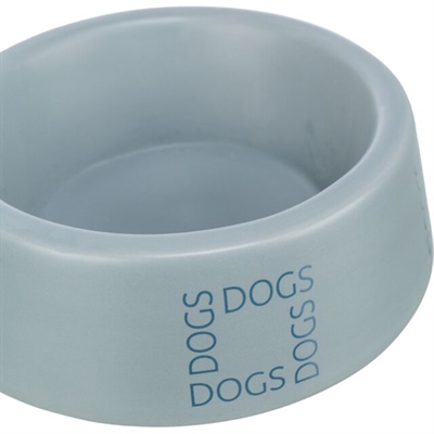 TRIXIE VOERBAK / DRINKBAK HOND DOGS KERAMIEK GRIJSBLAUW