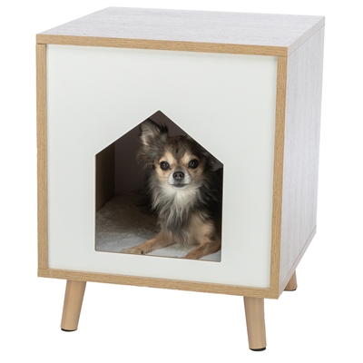 TRIXIE KATTENMAND HUIS ISA HOUTLOOK LICHTBRUIN / WIT